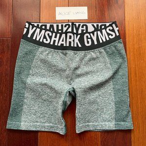 gymshark dark green marl flex shorts